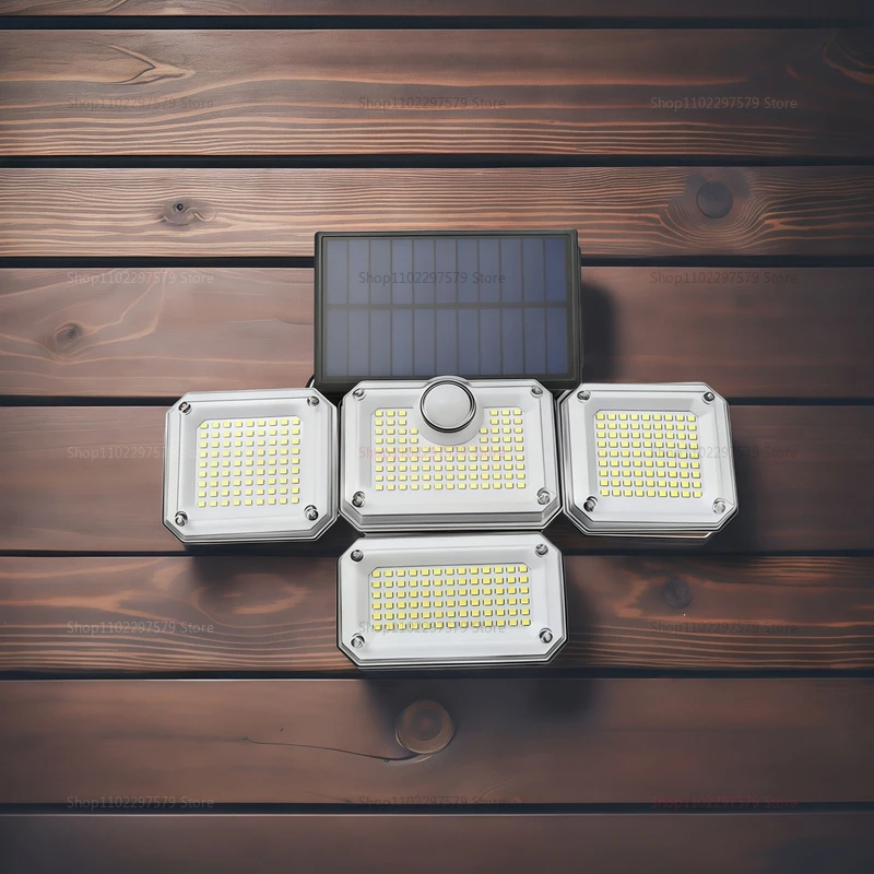 122/333 LED أضواء الشمسية مستشعر حركة خارجي IP65 مقاوم للماء قابل للتعديل رئيس الجدار مصباح لحديقة ساحة فناء الأمن