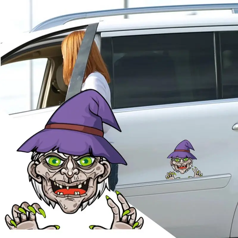 Ghost Car Decal Ghost Sticker for Vehicle Scratch Cute Ghost Car Stickers Cute Ghost Cover Bumper Decals for Auto Truck