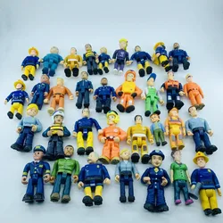 10pcs Cartoon Joint Movable Fireman Sam Action Figure Toys for Children Firewoman Figuras for Diy Birthday Gift