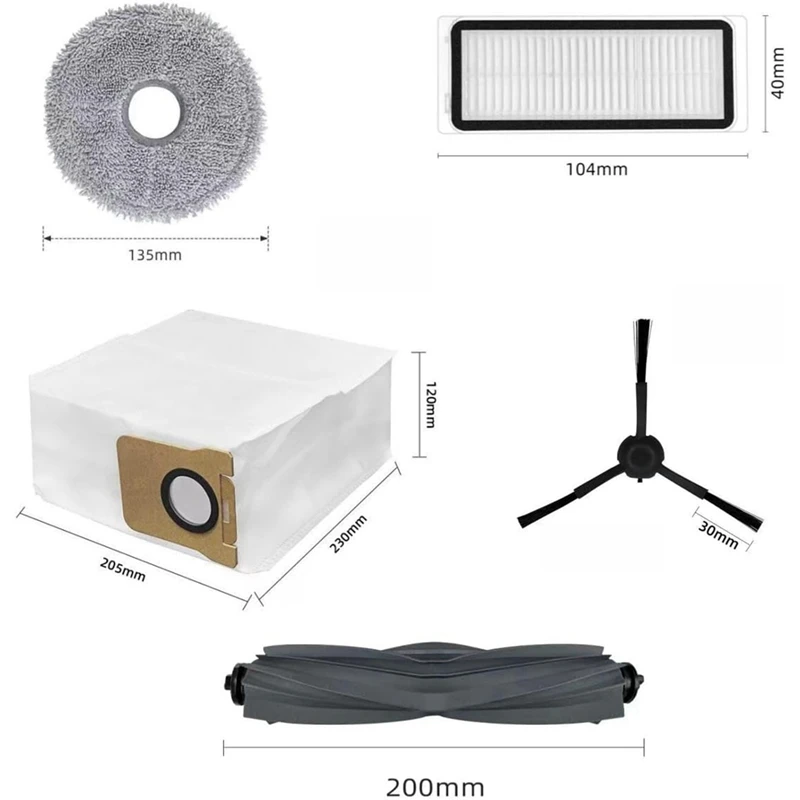 For Dreame L20 Ultra Robot Vacuum Cleaners Main Side Brush Hepa Filter Mop Cloth Dust Bags Spare Parts image 6
