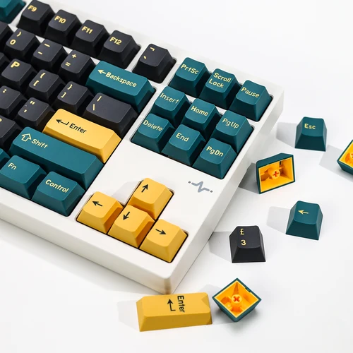 Imagen 2 del producto KBDiy GMK MarrsGreen Keycap Retro PBT ISO teclas de perfil de cereza de doble disparo para interruptores MX teclas de teclado mecánico para jugar