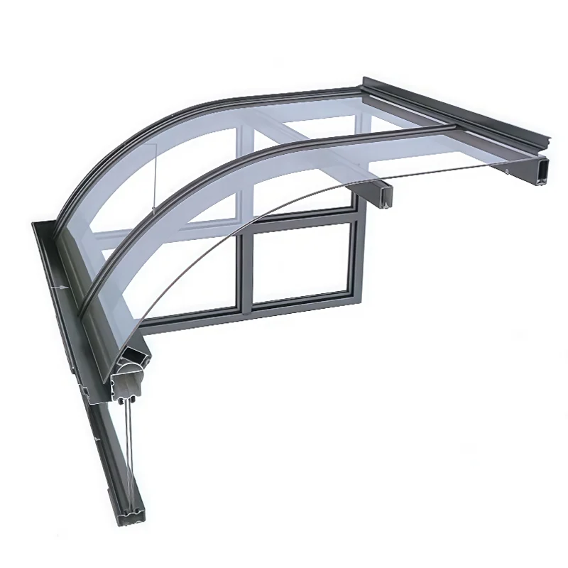 

Навесной алюминиевый навес для улицы с прочной поликарбонатной панелью – идеально подходит для защиты окон и дверей от солнца, дождя и УФ-излучения круглый год.