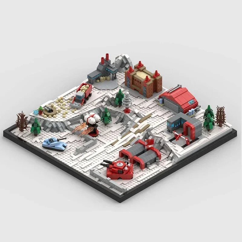 Modelo de juego militar Moc, bloques de construcción, soldado rojo, Base soviética, tecnología Modular, regalos, juguetes de Navidad, conjuntos de bricolaje, montaje