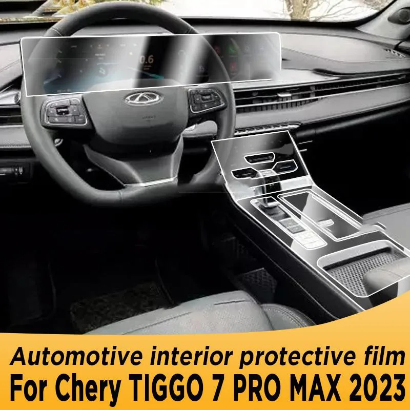 

For CHERY TIGGO 7 PRO MAX 2023 Car Interior Center Console GearBox Panel Navigation Transparent TPU Protective Film Anti-scratc