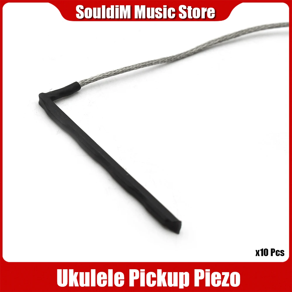 10Pcs Professional 4 String Ukulele EQ Under Bridge Saddle Piezo Cable Preamp Pickup Cable 50mm