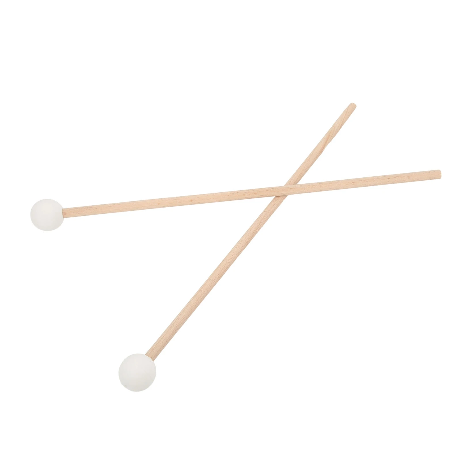 2PCS Bell Mallet Maple Handle Rubber Head Wonderful Sound Quality Xylophone Mallet for Marimba