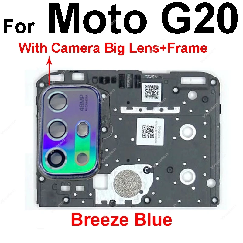 Rear Back Camera Lens Glass with Frame For Motorola MOTO G10 G20 G30 G60 G60S G100 Antenna Motherboard Mainboard Cover Parts