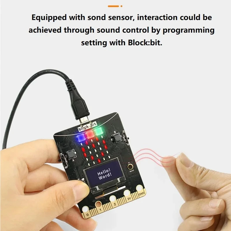 Block:Bit Programmable Development Board Designed For Program Education Upgraded From Micro-Bit, With OLED Screen Durable (B)