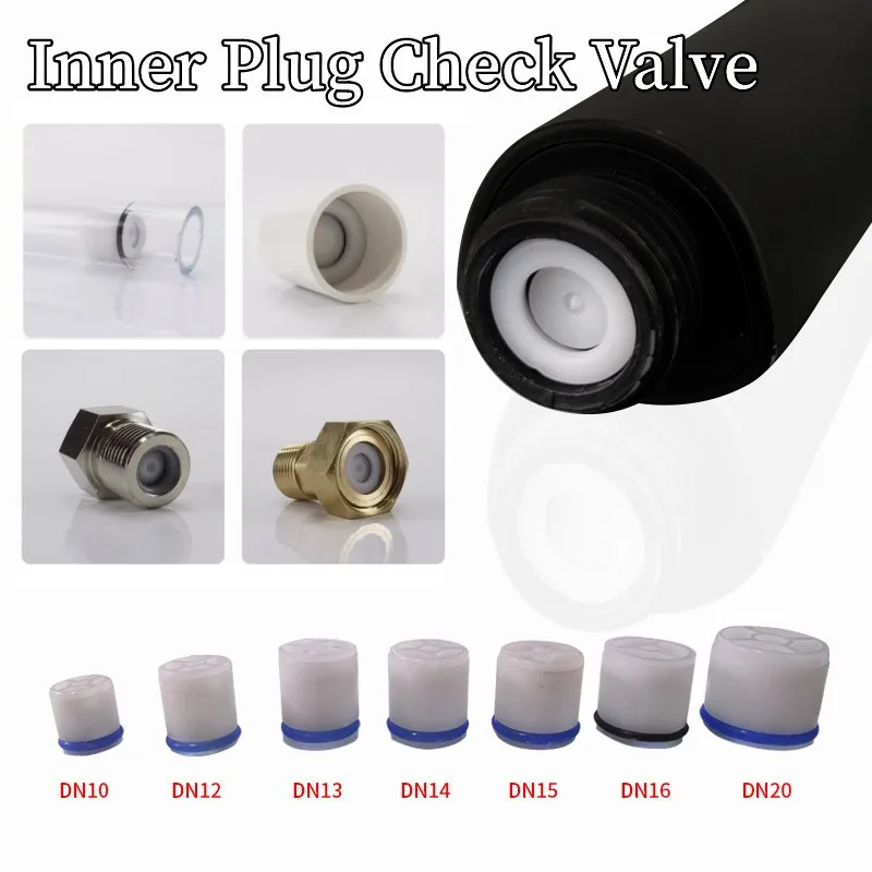 

Inner Plug Check Valve Spool Plastic Inline Spring Non-Return Valve One-way Plug Core Shower Faucet Fittings Pipe Accessories