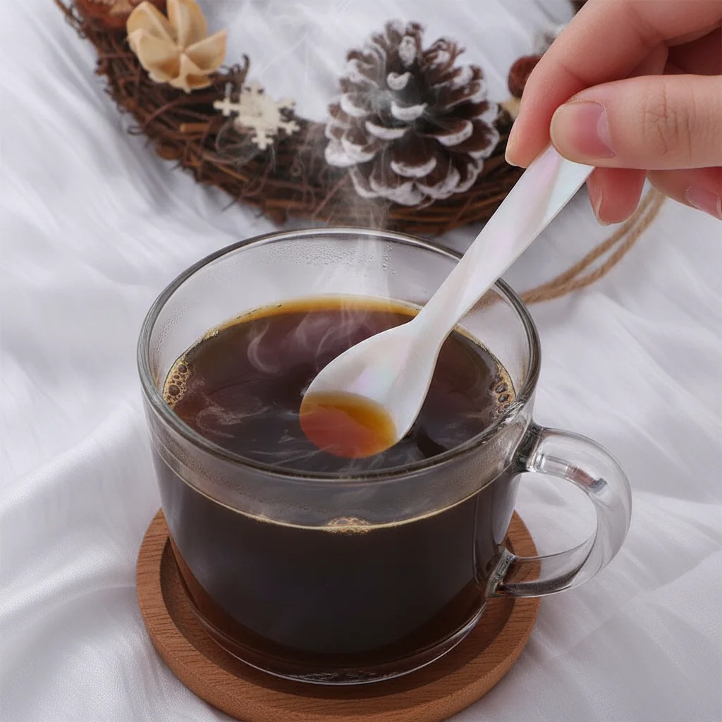 Seashells Conch Shell Coffee Scoop Stirring Tool Teaspoon Caviar Spoons