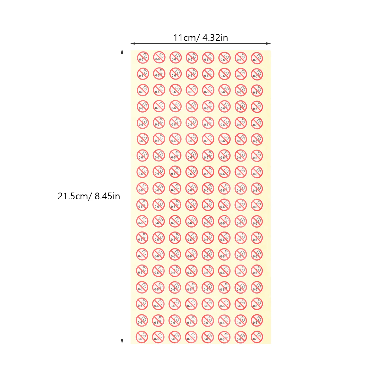 1000 peças adesivos adesivos para bebês não permitidos adesivos de brinquedo etiquetas adesivas de alimentos (0-3 anos de idade)