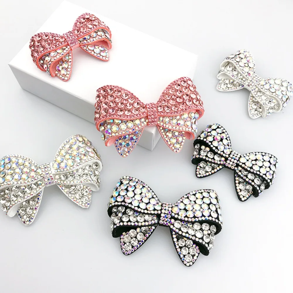 

Luxury Bow Crystal Shoes Buckle Rhinestone Bowknot Jewelry High Heels Shoes DIY Manual Crystal Decor Luxury Flower Decorations