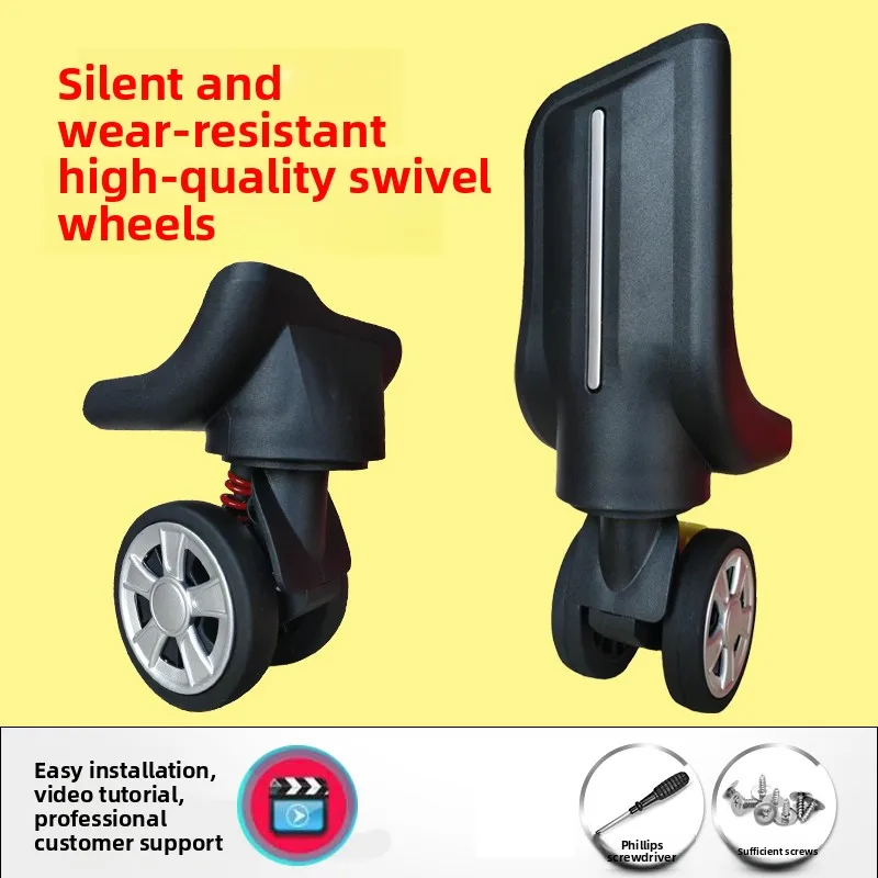 Universal Wheel Luggage Cart Wheel Travel Suitcase Caster Wheel Accessories Rolling Wheel Durable Bag Wheels for Travel