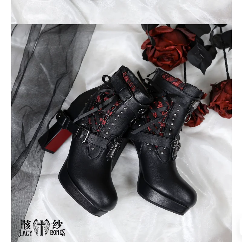 

Dark Subculture Gothic Style Women's Boots Niche High-heeled Boots