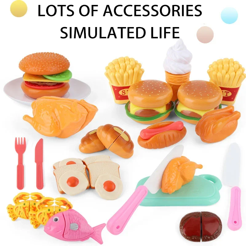 Microwave Toys Simulation Kid's Oven Kitchen Educational Toys Mini Kitchen Food Pretend Play Cutting Role Playing Girls Toys