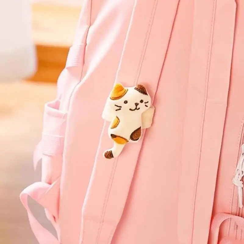 Kawaii Kitten Plush Bag Pendant Mini Cat Plush Doll Cartoon Plush Doll Bag Charms Soft Animal Stuffed Toy Girl Student Gift