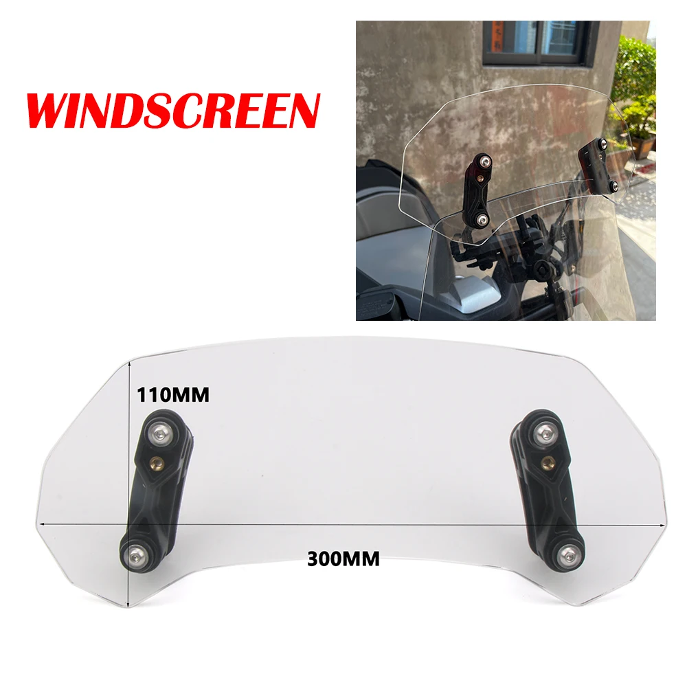 

Motorcycle Adjustable Windshields Extension Windscreen Spoiler Wind Deflector Protection For 1190 RC8 R 1290 Super R/GT