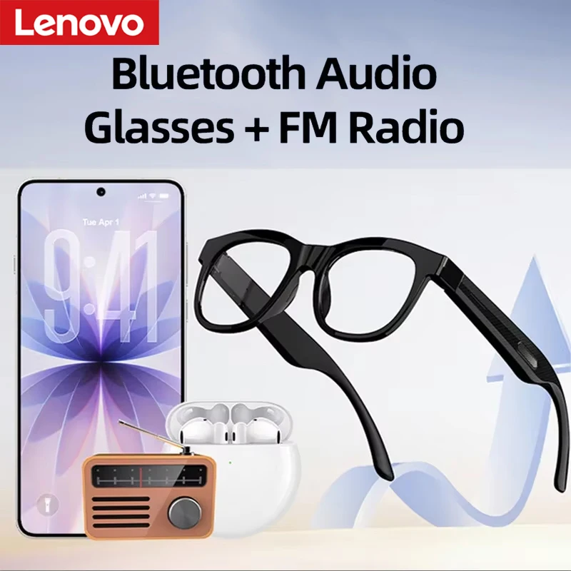 Умные солнцезащитные очки Lenovo F09 с FM-радио, фотохромными линзами, функцией прослушивания музыки и легкой оправой для велоспорта и активного отдыха на природе