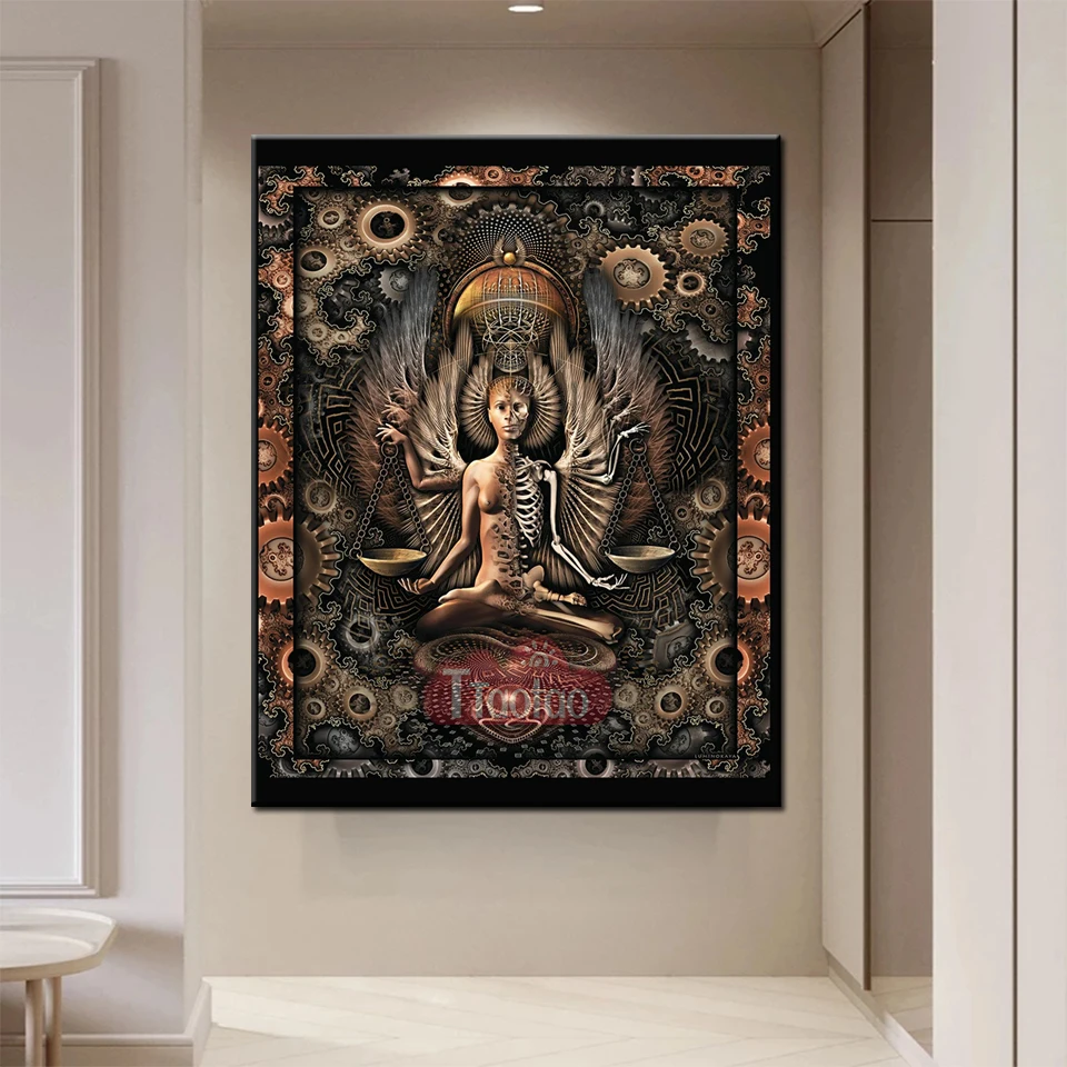 Diamond Mosaic 5D Balance Gear Abstract Buddha Statue Cross Stitch 3D Diamond Painting Embroidery Decoration Full Diamond Crafts