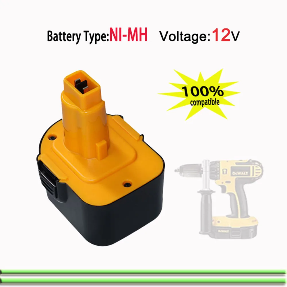 12V 4800mAh Nickel–metal hydride battery is applicable to Dewei DE9071 DC9071 DE9074 DE9075 DE9501 DE9072 12V battery power tool