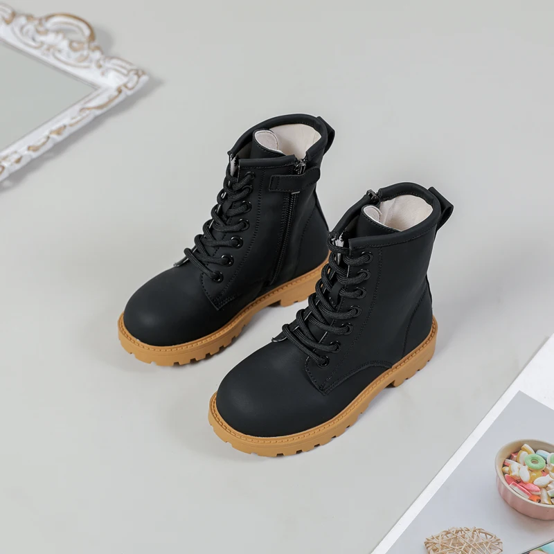 Kids Fashion Boots Children Ankle Boots Baby Girls White Brand Shoes Boys Riding Boots Toddler Soft Casual Platform Autumn New