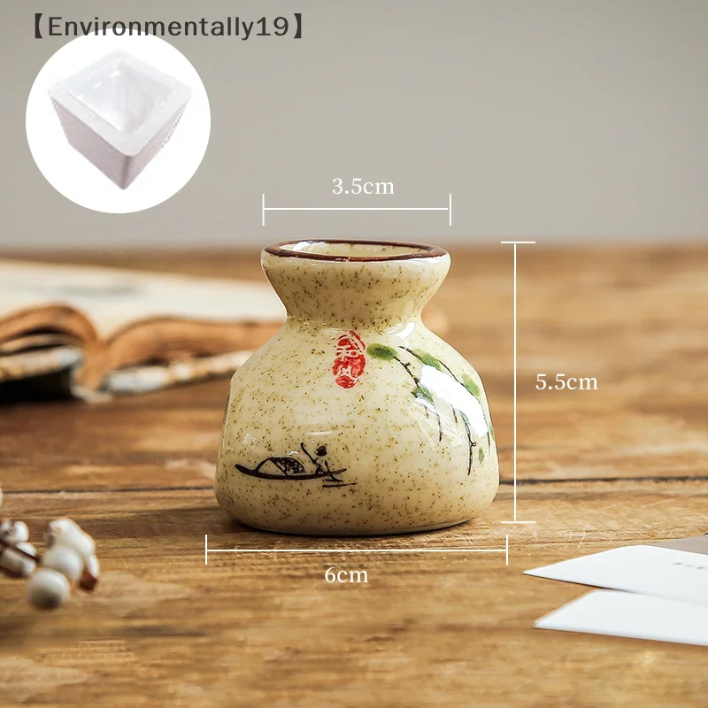 Japanische Keramik Zahnstocher Halter Obst Picks Container Jar Box Blume Vase Retro Kleine Vasen Dekor Zahnstocher Spender Box