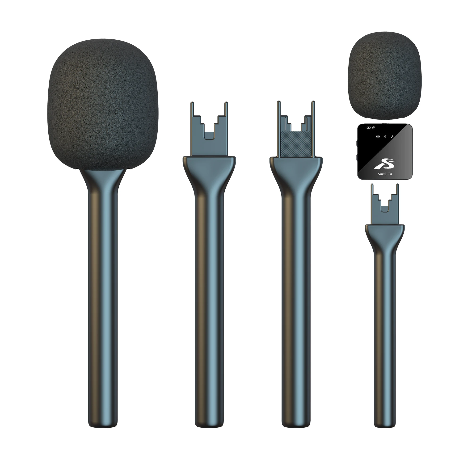 Adaptador de soporte para transmisor de micrófono, palo de mano para entrevista de aleación de aluminio, palo de mano para entrevista de periodista al aire libre