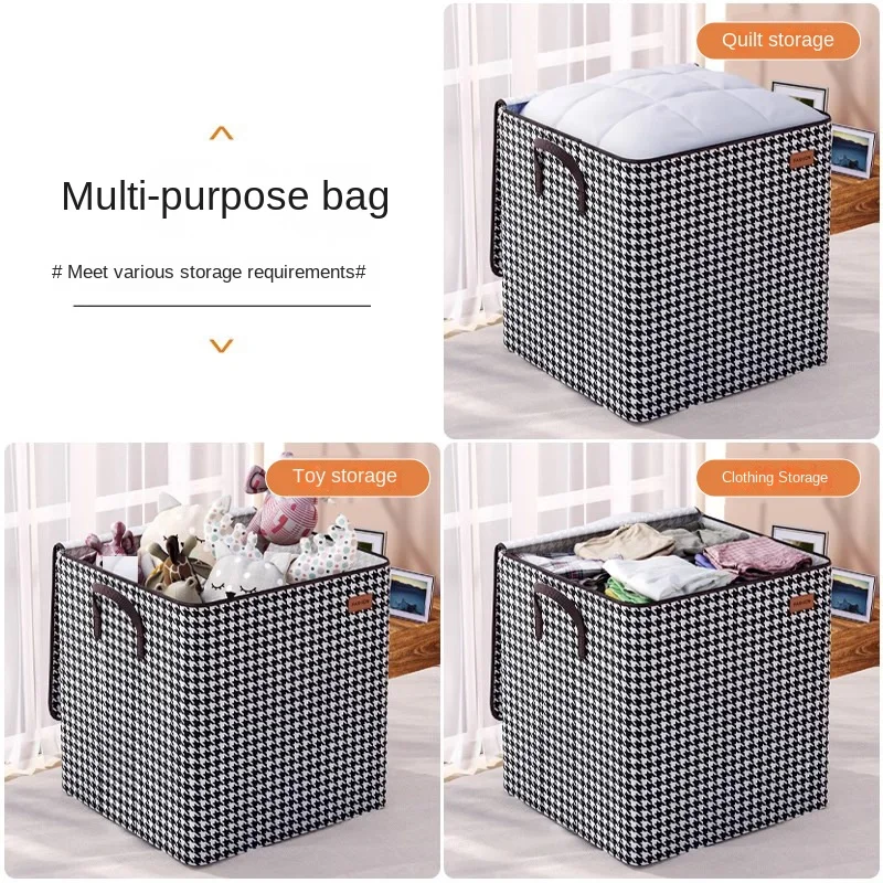 Quilt Storage Bag Clothes Quilt Finishing Storage Moving Bag Large Capacity Non-woven Foldable Dust-proof Bag #3559