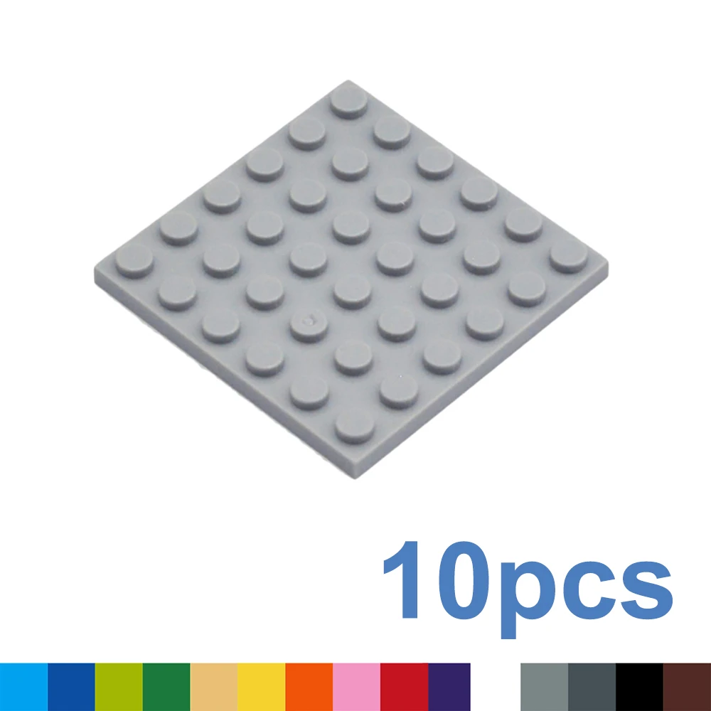 Décennie s de construction minces 6x6 points pour enfant, briques créatives compatibles avec les jouets de marque, 10 pièces, 3958