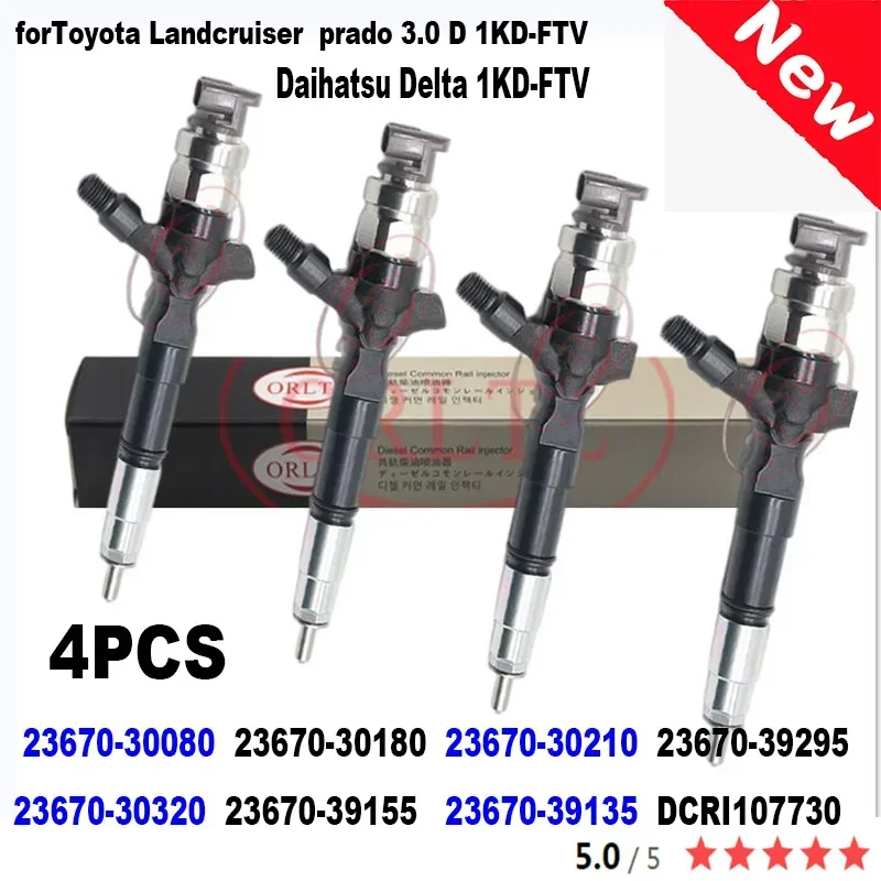 

23670-30080 23670-39295 23670-30320 23670-39135 для Toyota Landcruiser Prado 3.0 D 1KD-FTV дизельный топливный инжектор 4 шт.