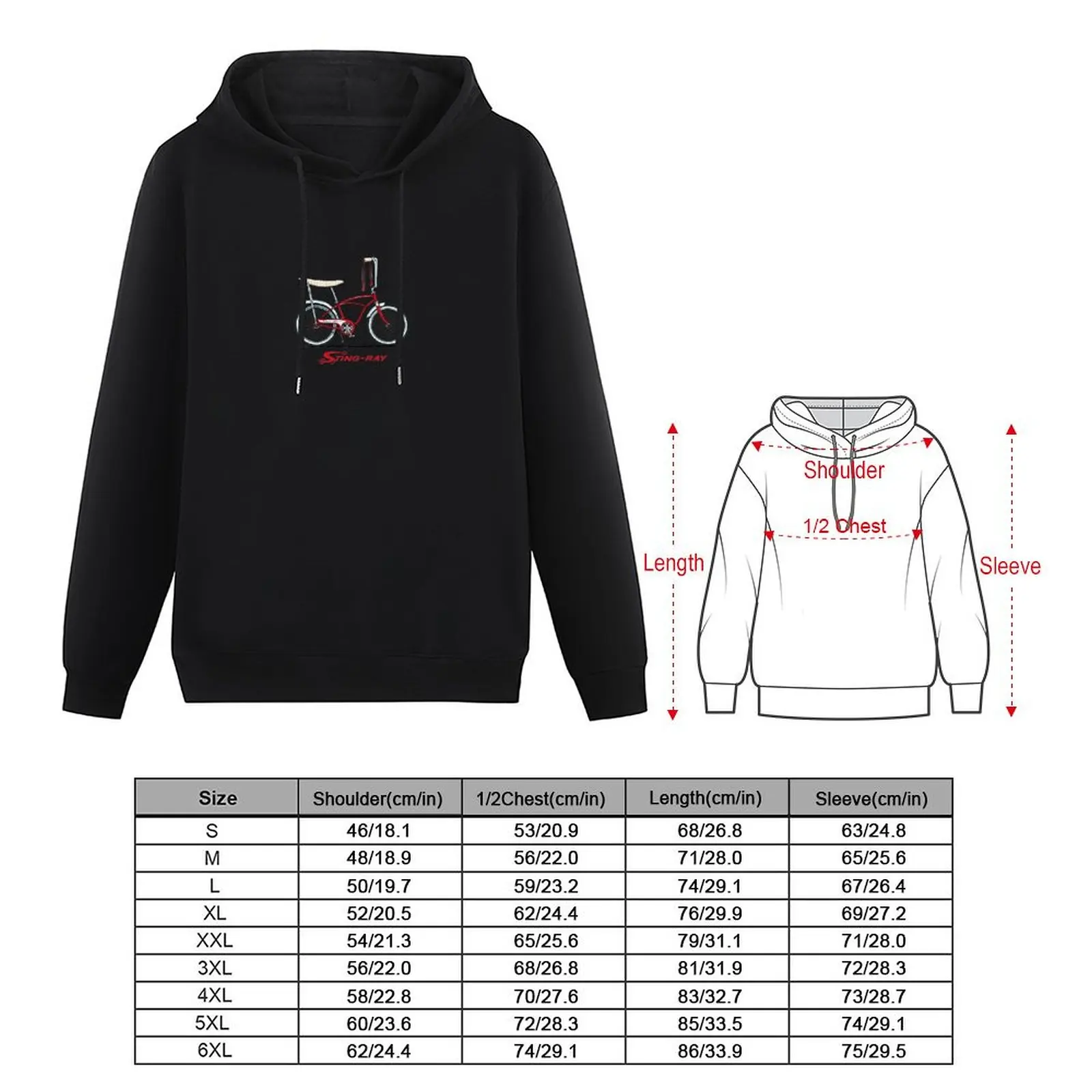 Schwinn Sting-Ray kirschroter Pullover Hoodie Herrenbekleidung Trainingsanzüge