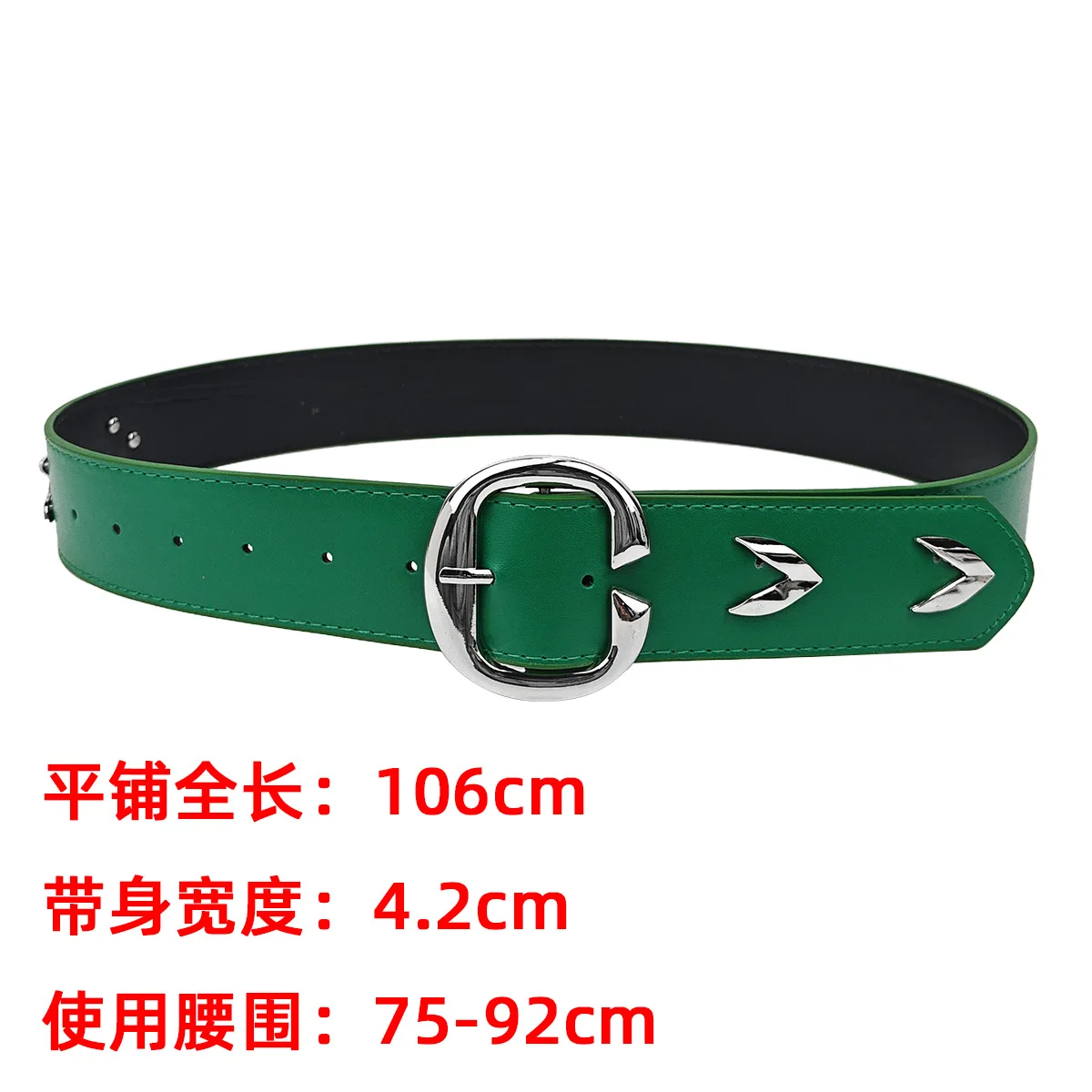 حزام نسائي فاخر جديد كاجوال كلاسيكي بإبزيم فضي مقاس كبير - زوج مع جينز وسراويل وفستان لهدايا مثالية