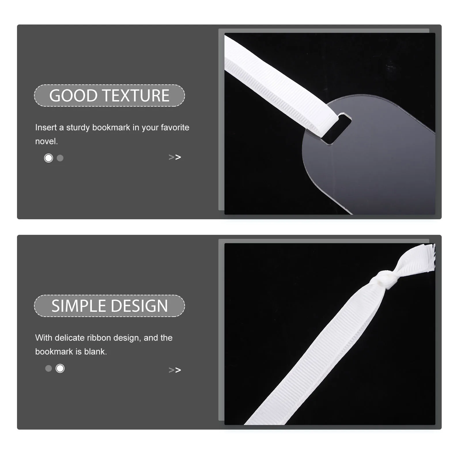 

10Pcs Acrylic Blank Bookmarks Ribbon Designed for DIY Reading Page Markers Decorative Bookmark Gift Ideas Acrylic Bookmark Blank