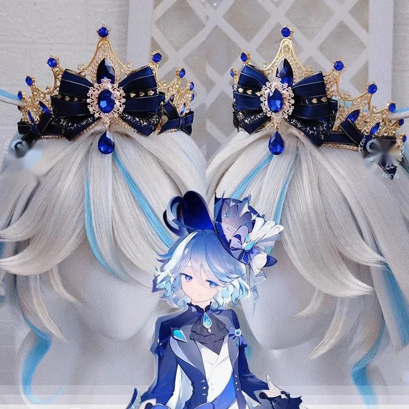 

Игра Genshin Impact Furina Косплей Головной убор Корона Fan Creation Furina Lolita JK Ролевая игра Хэллоуин Карнавал Косплей Опора