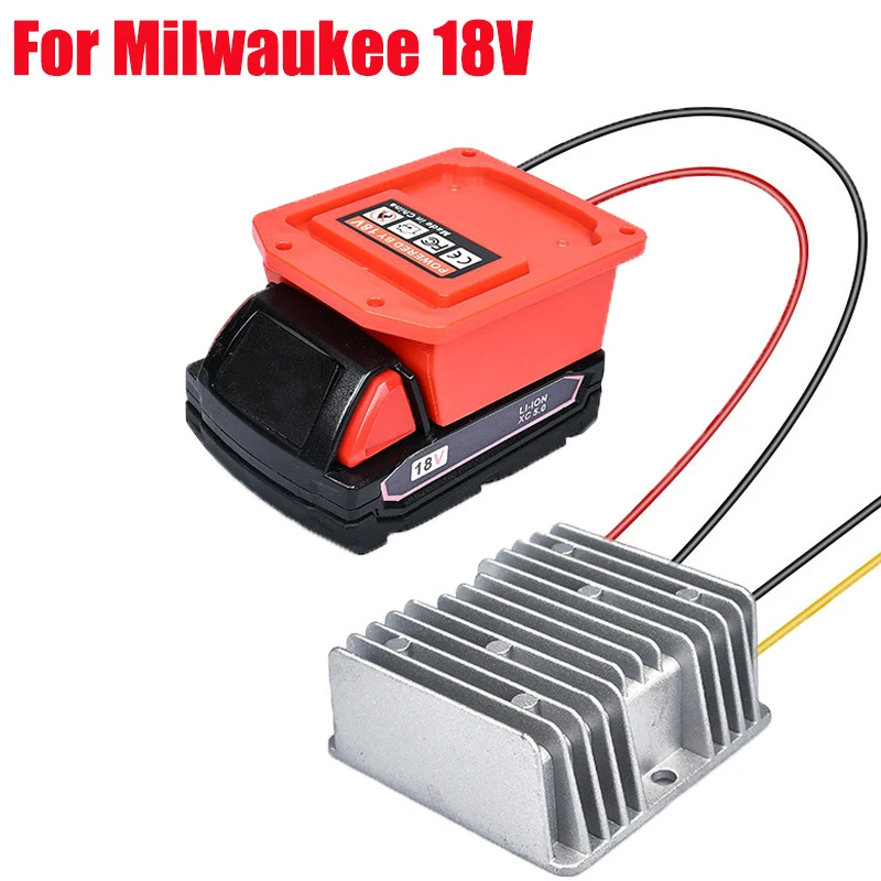 

15A 180W Step-Down Regulated Converter Adapter Automatic Step-Up/Step-Down Converter for Milwaukee 18V Lithium Batteries for DIY