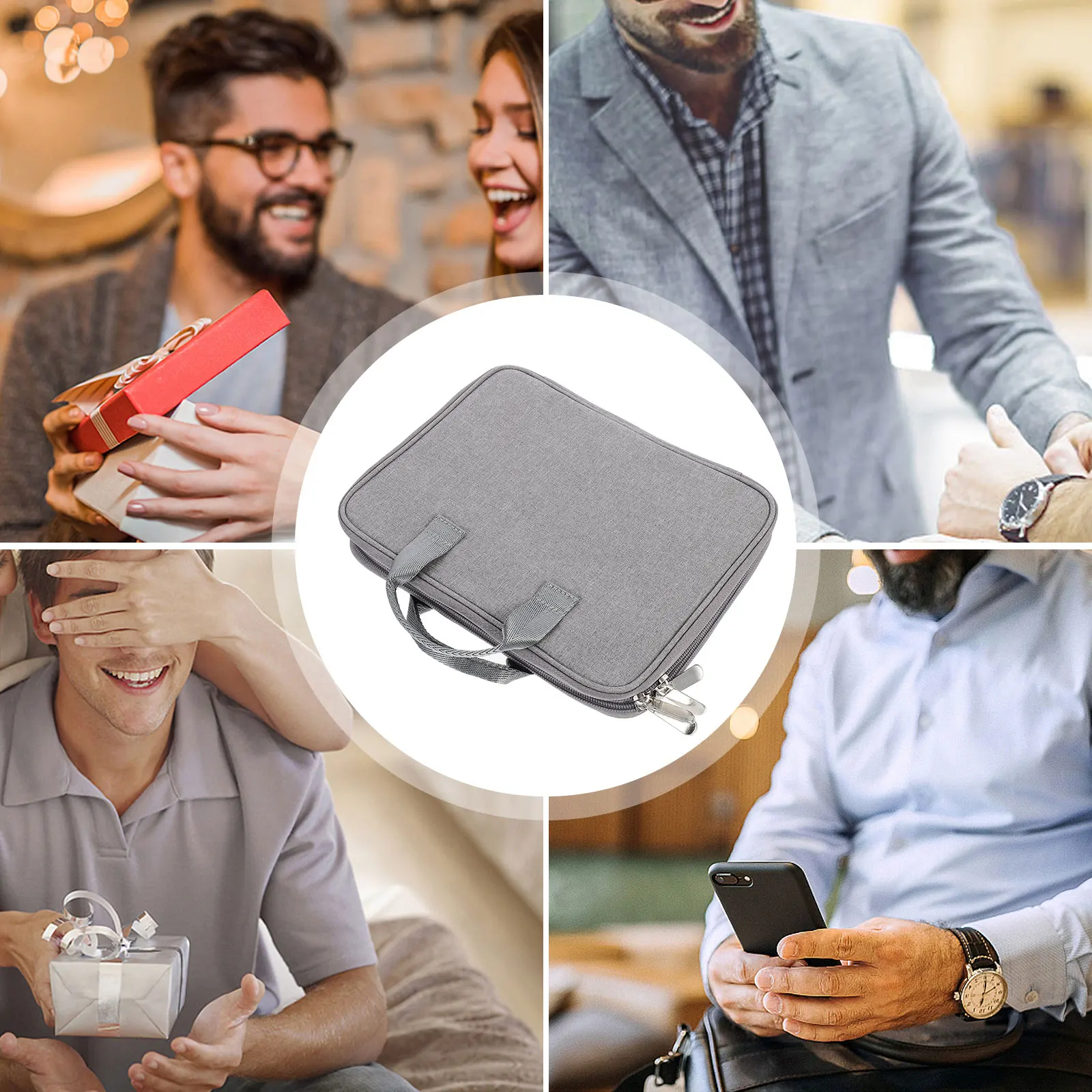 

Strap Storage Bag Double Layer Polyester Watch ganizer Accessories Travel Case for Cable Earphone Phone Dust Plug