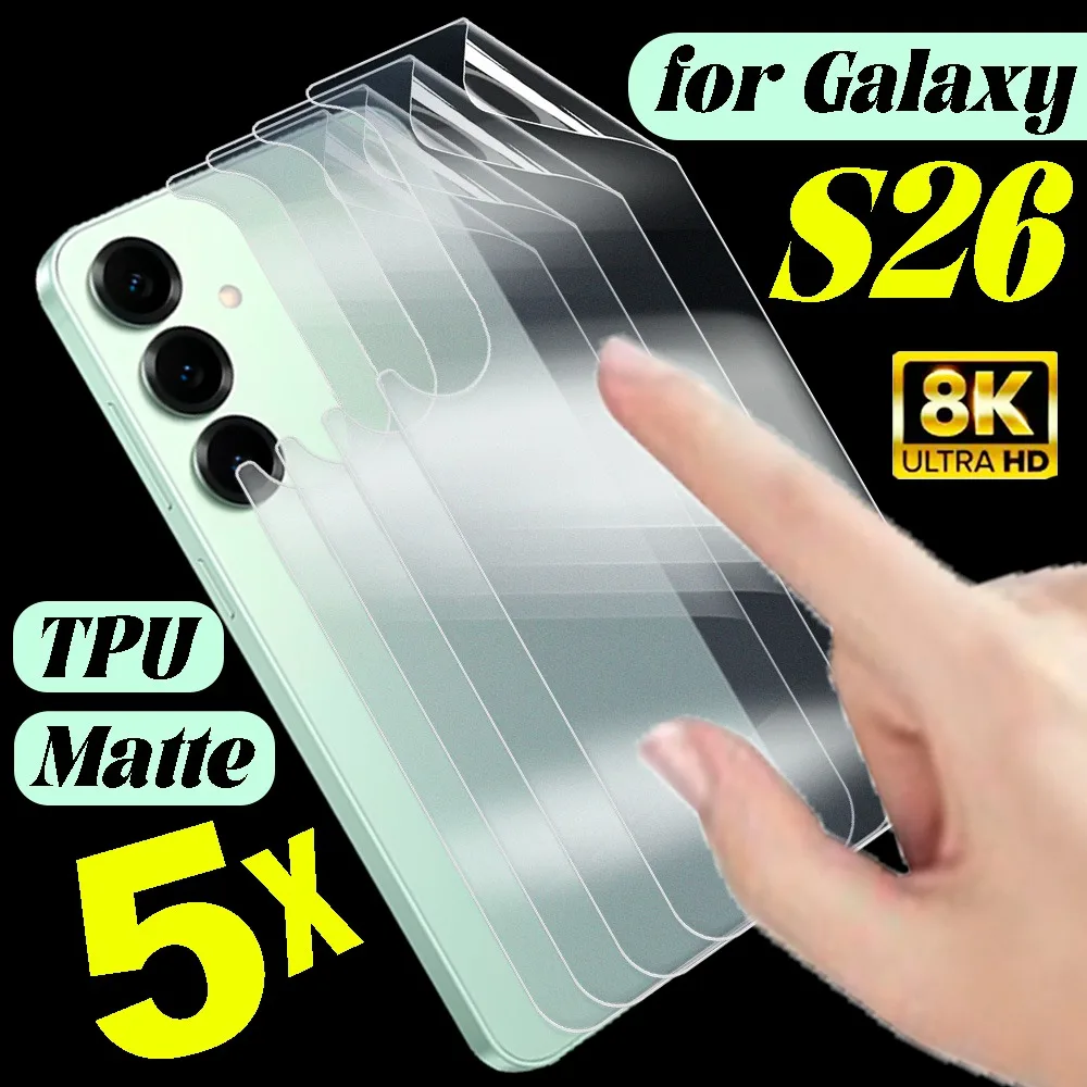 1-5 Stück Matte Rückseiten-Hydrogelfolie für Samsung Galaxy S26 Ultra Displayschutzfolie HD Rückseitenfolie Nicht Glas für Samsung Galaxy S26 Plus