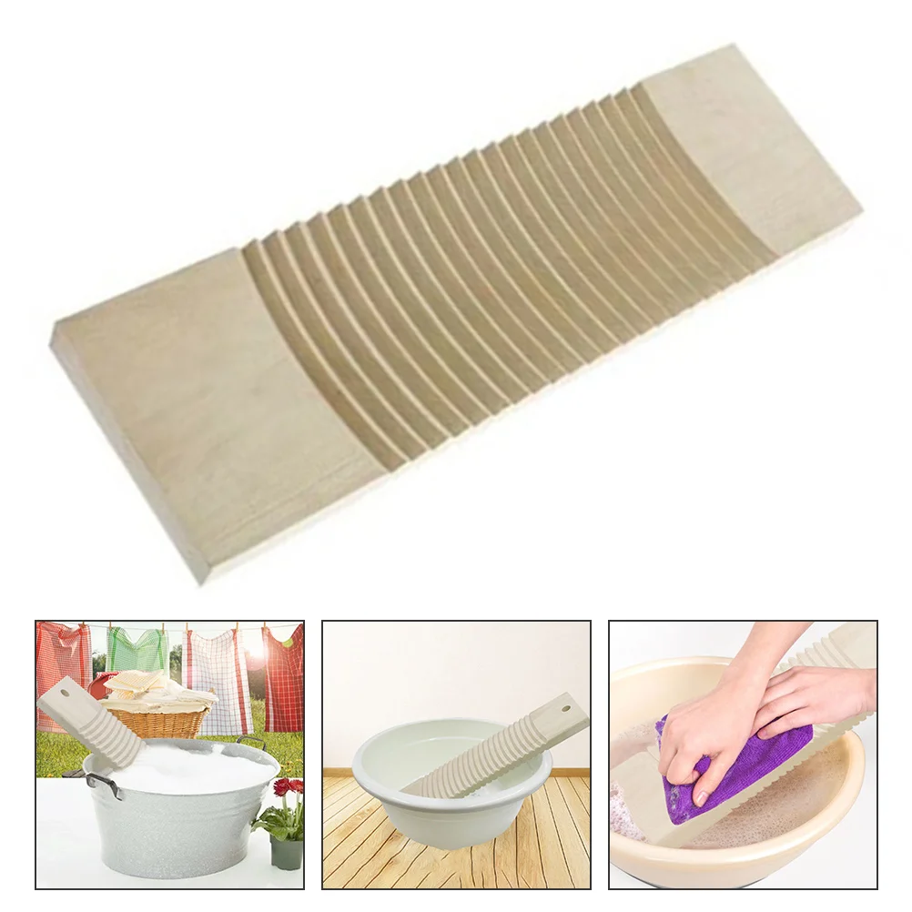 

Wooden Washing Board Portable H held Clothes Cleaning Tool Durable Non slip Wear resistant Anti aging Dry Treatment Smooth