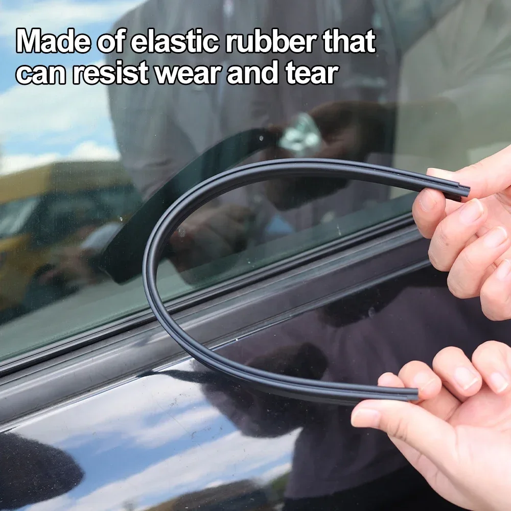 Car Side Window Wiper Water Mist Removal Universal Embedded Wiper Blade Rubber Strip Auto Window Glass Lifting Defogging Tools