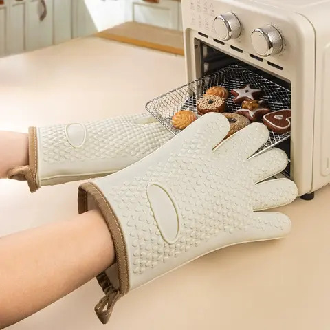 1/2 paires de maniques en silicone anti-brûlure pour la cuisine, gants isolés antidérapants pour micro-ondes, gants de cuisson, gants de barbecue, isolation thermique