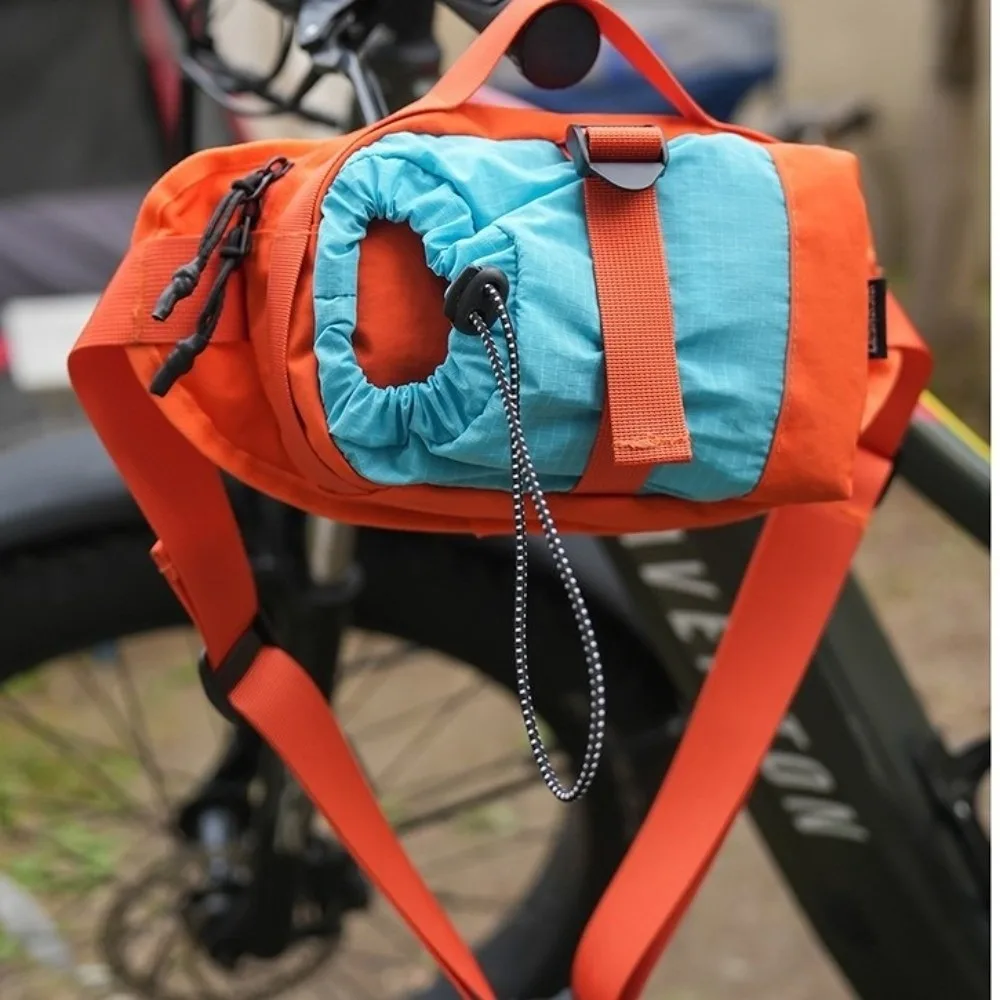 Water Bottle Holder Water Bottle Waist Bag Waterproof Large Capacity Climbing Water Bottle Bag Compartment Color Blocking