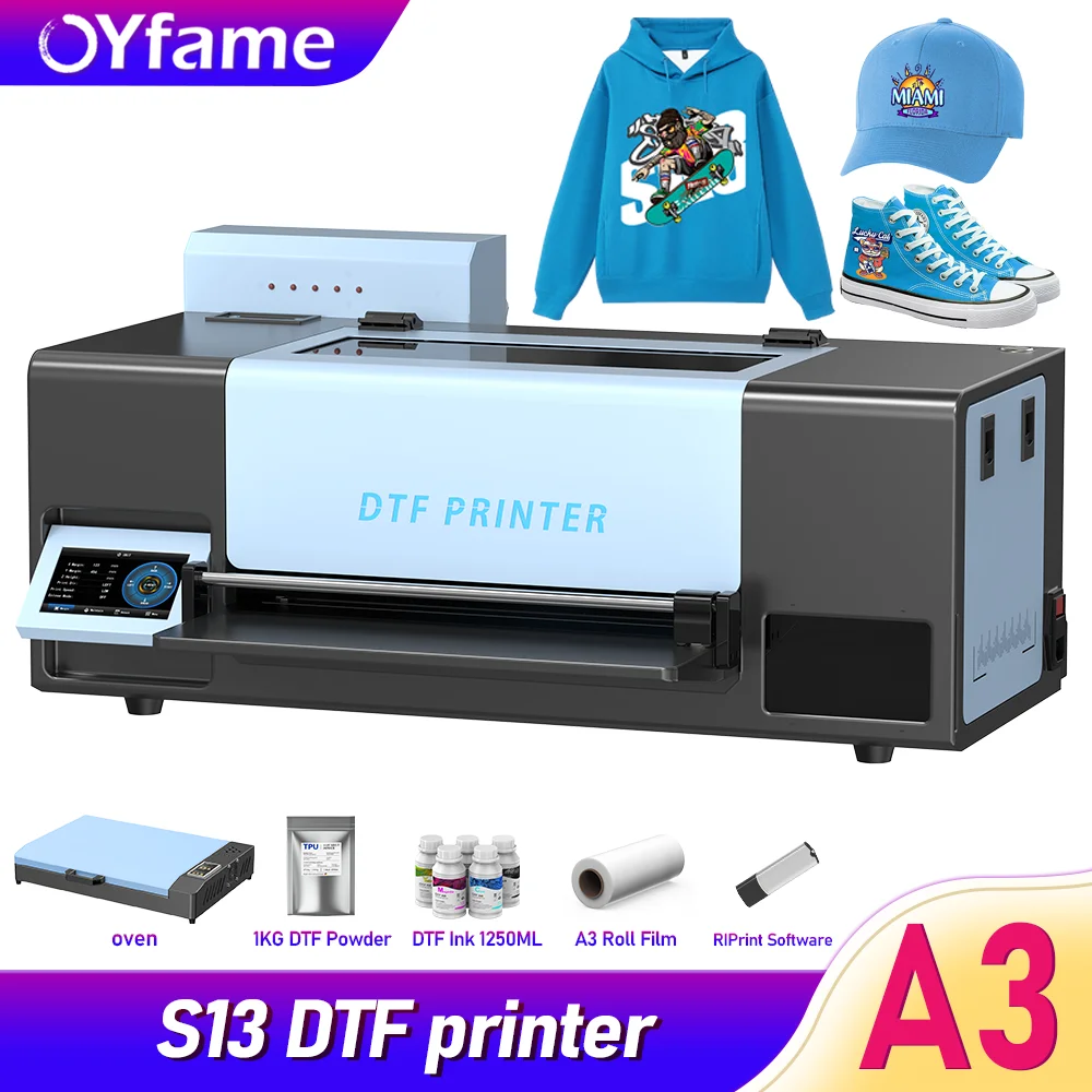 

OYfame 33CM DTF Printer A3 Impresora dtf textil Directly to Film Heat Transfer Printer for Fabric t shirt printing machine a3