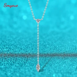 Smyoue 0.4cttw Marquise/round Cut Moissanite Necklace for Women D Color Luxury Pendant 925 Sterling Silver Jewelry Wholesale