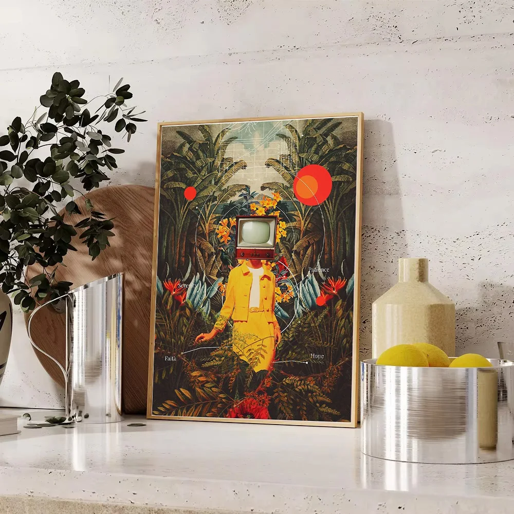 خمر نوير رسم قماش طباعة فيلم مظلم المباحث الفن جدار ديكور الفيلم المشارك القوطية الرعب الجمالية غرفة ديكور