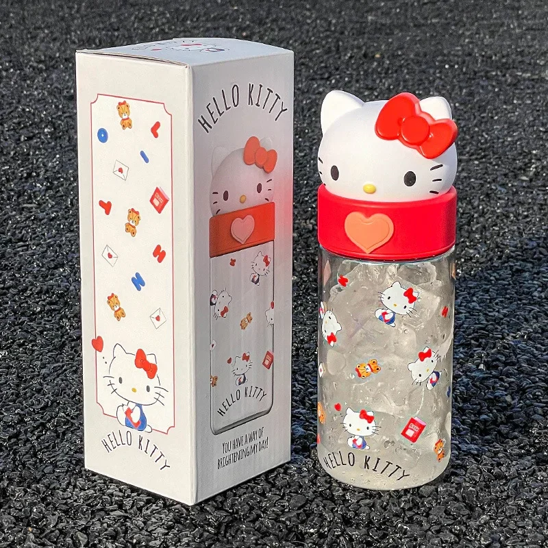 500ML Sanrio Water Cup Hello Kitty Anime Straw Cup Cartoon Cute Large Capacity Outdoor Activities Portable Tea Separation