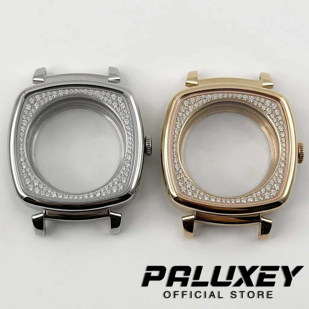 

NH35 37.5mm Sapphire Crystal Watch Case Mechanical Watch NH38 Chronograph NH36 Modified Diamond-encrusted Nautilus PP Case