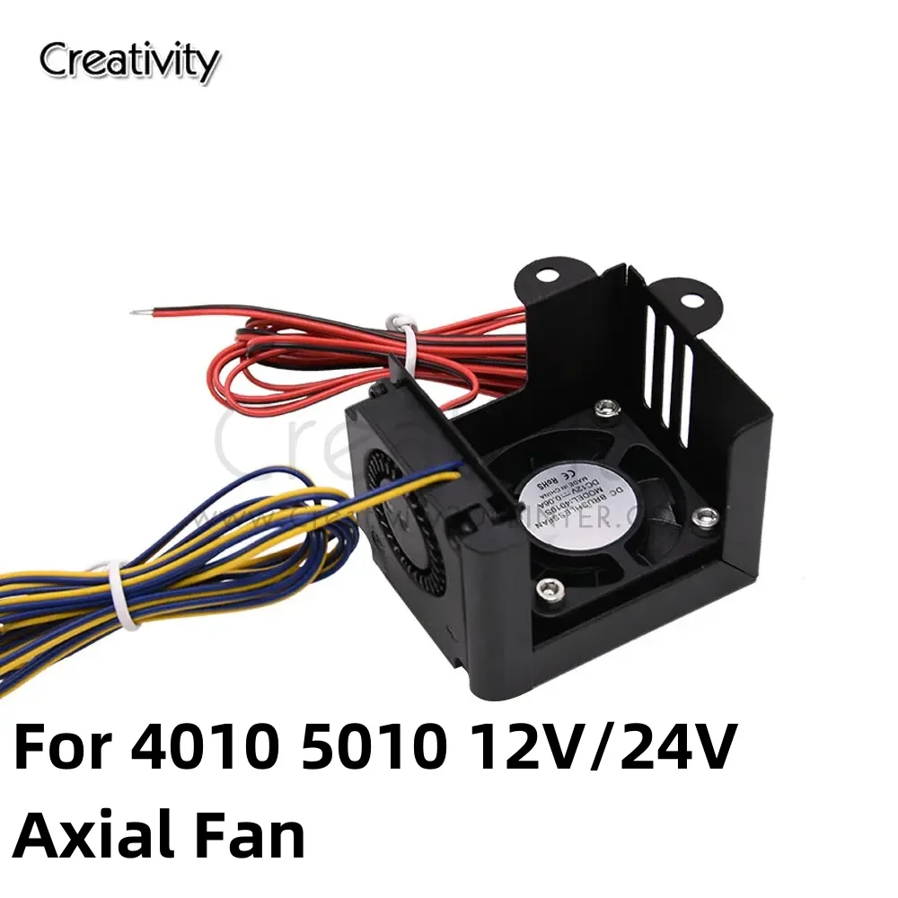 

Creativity Cooling Turbo Fan for 4010 5010 12V/24V Axial Fan Blower Fan with Active Cooling Fan Kit 3D Printer Parts