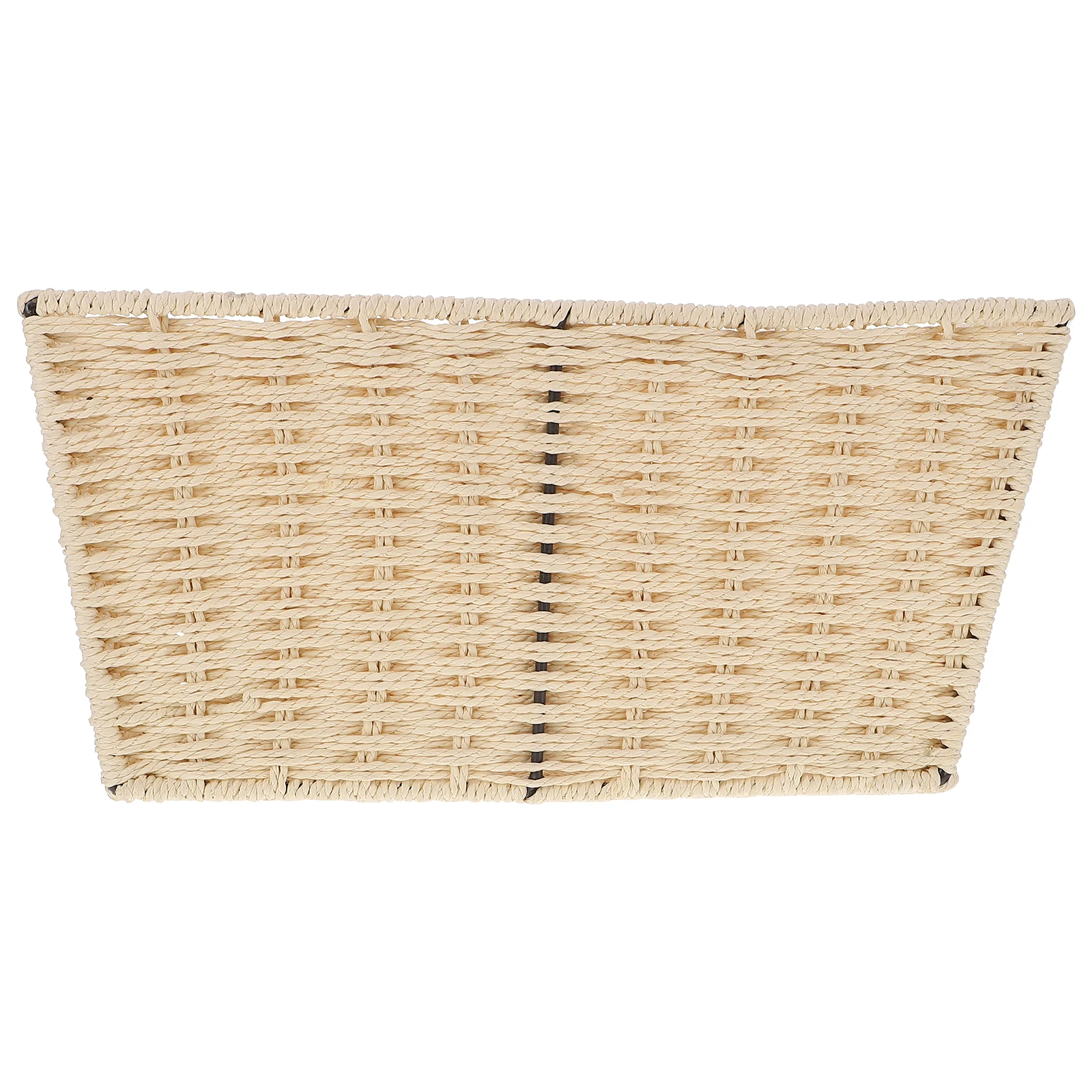 

Storage Basket Desktop Box Shelf Sundries Organizer Paper Rope Baskets Simple Woven Beige Organizing