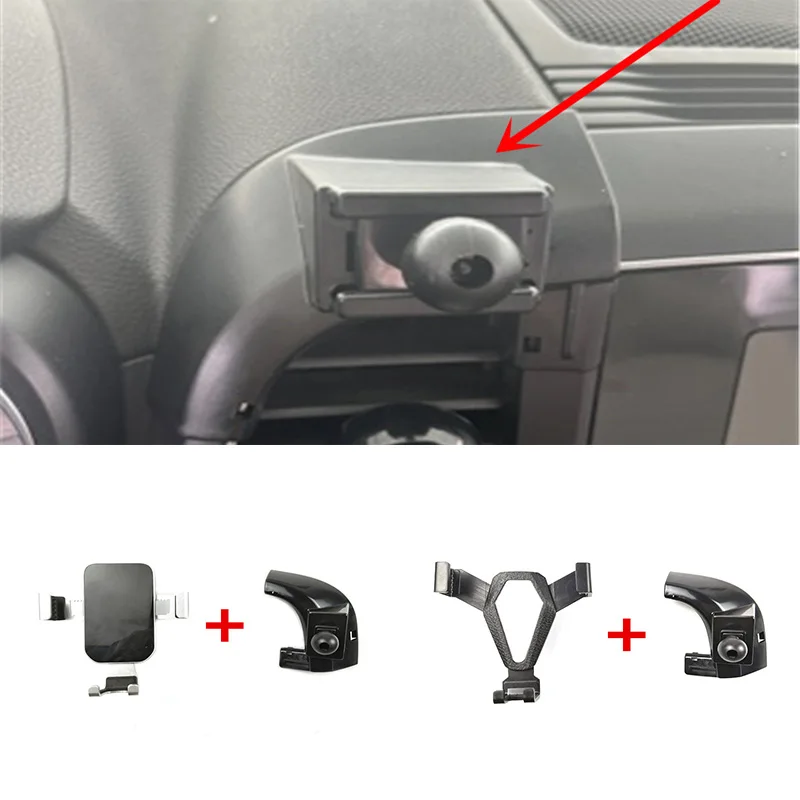 1Set Plastic Material For 2017-2023 RENAULT KOLEOS II HC Special Car Phone Holder Fixed Bracket Stand Mobile Gravity Linkage