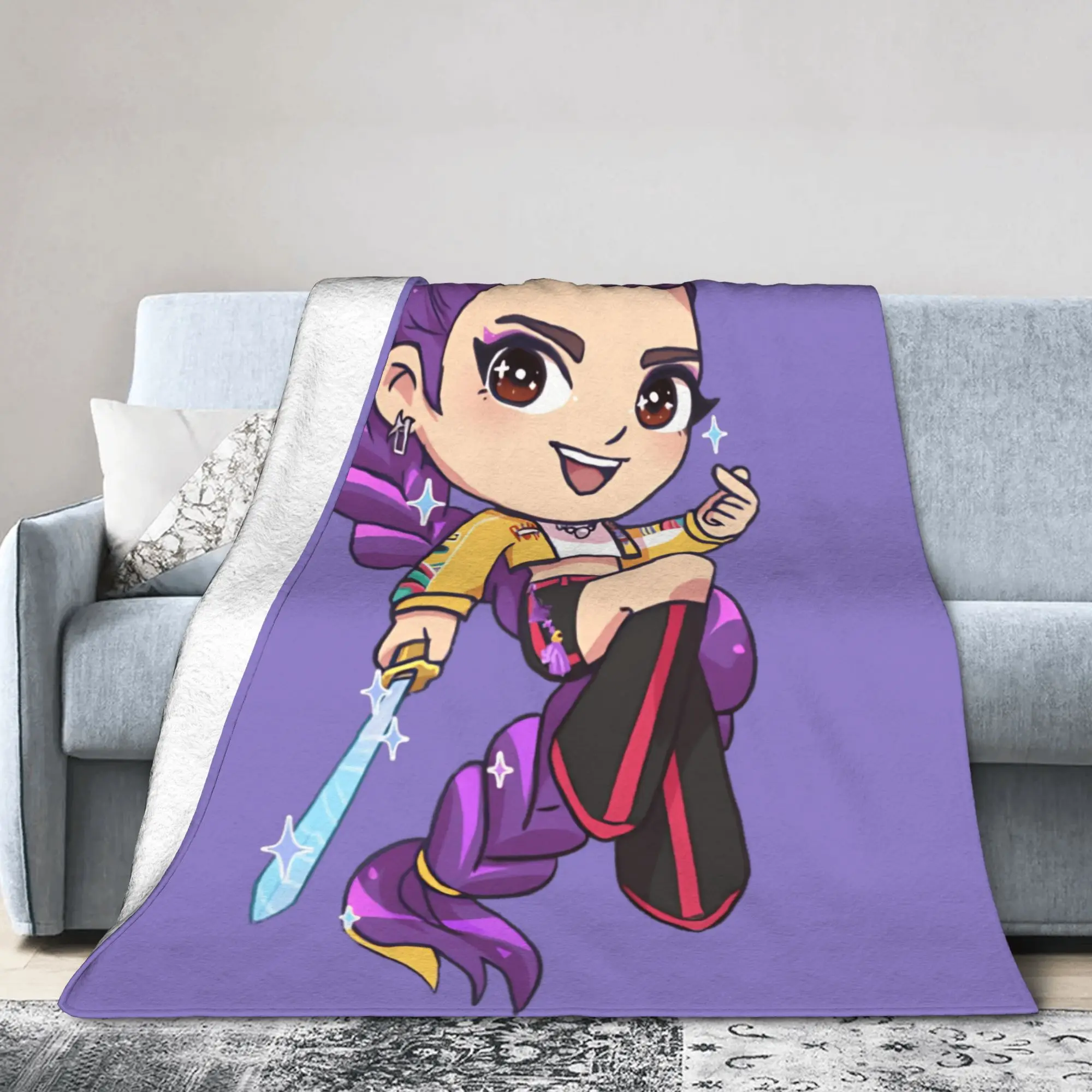 بطانية دافئة للفتيات والأولاد نزهة رومي K-Pop شيطان الصيادين    رمي بطانية الفانيلا المفرش لغطاء سرير أريكة الرسم في الهواء الطلق
